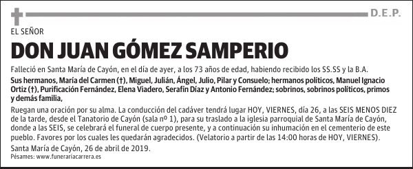 DON JUAN GÓMEZ SAMPERIO