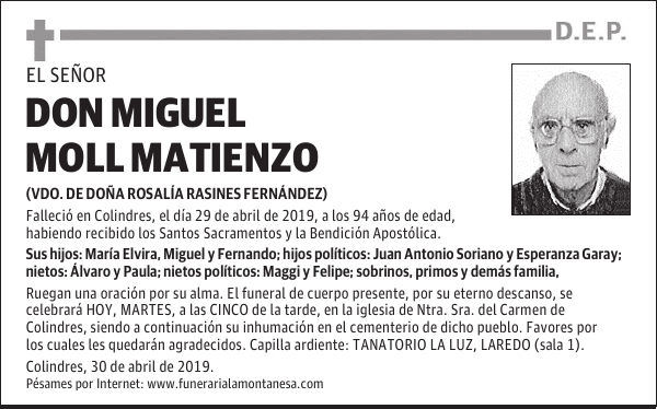 DON MIGUEL MOLL MATIENZO