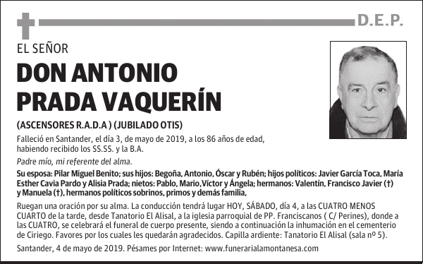 DON ANTONIO PRADA VAQUERÍN