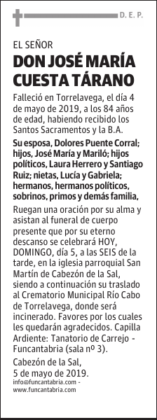 DON JOSÉ MARÍA CUESTA TRANO