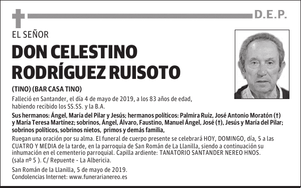 DON CELESTINO RODRÍGUEZ RUISOTO