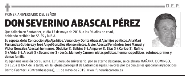 DON SEVERINO ABASCAL PÉREZ