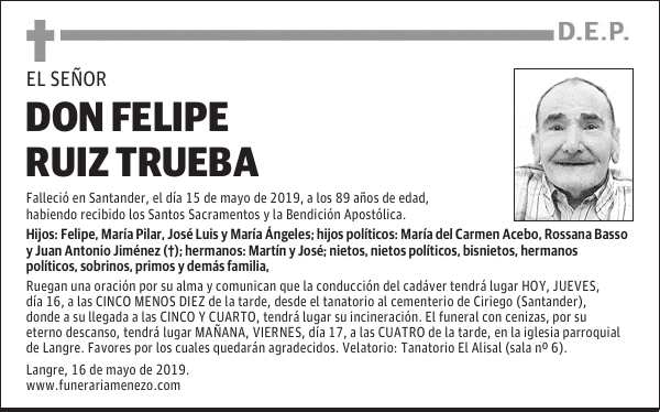 DON FELIPE RUIZ TRUEBA