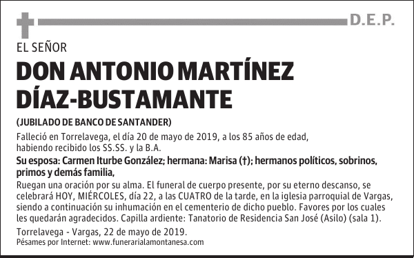 DON ANTONIO MARTÍNEZ DÍAZ-BUSTAMANTE
