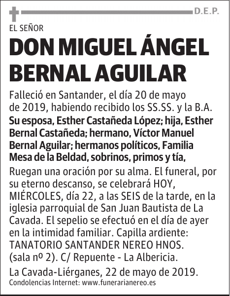 DON MIGUEL ÁNGEL BERNAL AGUILAR