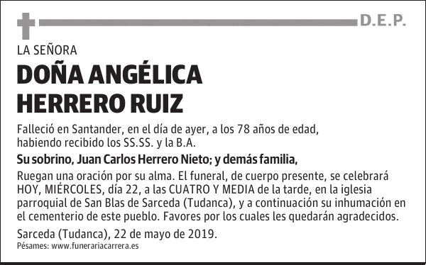 DOÑA ANGÉLICA HERRERO RUIZ