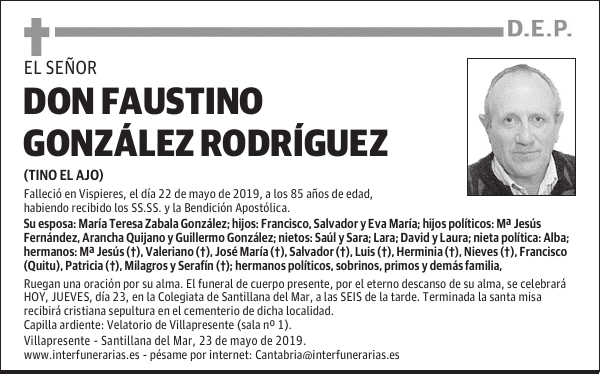 DON FAUSTINO GONZÁLEZ RODRÍGUEZ