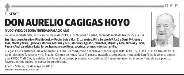 DON AURELIO CAGIGAS HOYO