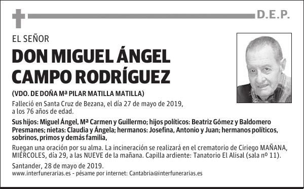 DON MIGUEL ÁNGEL CAMPO RODRÍGUEZ