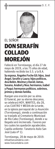 DON SERAFÍN COLLADO MOREJÓN