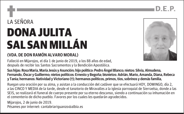DONA JULITA SAL SAN MILLÁN