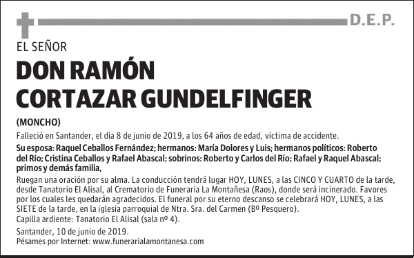 DON RAMÓN CORTAZAR GUNDELFINGER