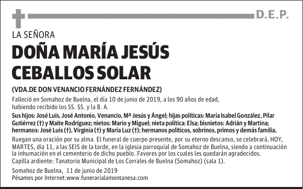 DOÑA MARÍA JESÚS CEBALLOS SOLAR
