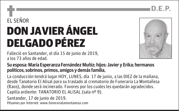 DON JAVIER ÁNGEL DELGADO PÉREZ