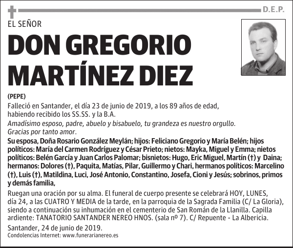 DON GREGORIO MARTÍNEZ DIEZ