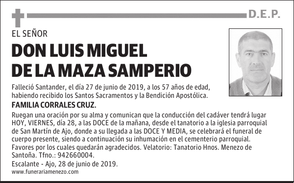 DON MIGUEL DE LA MAZA SAMPERIO