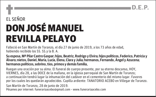 DON JOSÉ MANUEL REVILLA PELAYO