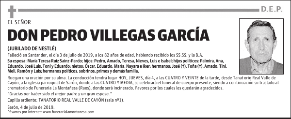 DON PEDRO VILLEGAS GARCÍA