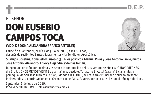 DON EUSEBIO CAMPOS TOCA