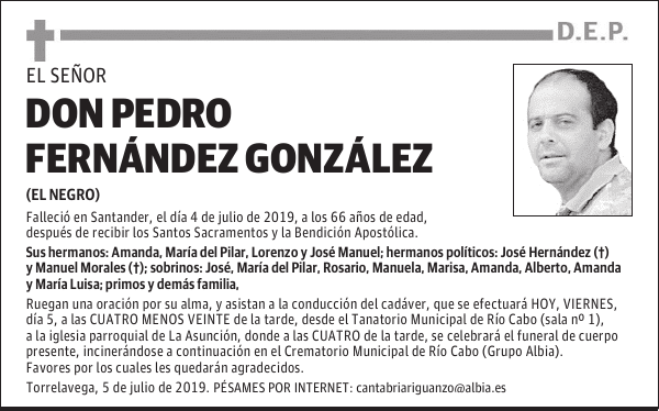 DON PEDRO FERNÁNDEZ GONZÁLEZ