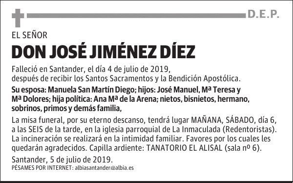 DON JOSÉ JIMÉNEZ DÍEZ