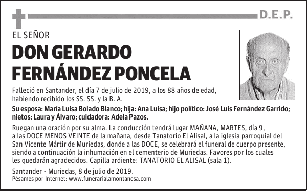 DON GERARDO FERNÁNDEZ PONCELA