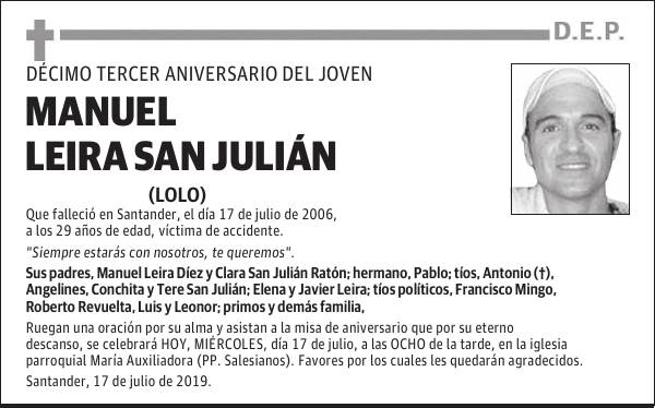 MANUEL LEIRA SAN JULIÁN