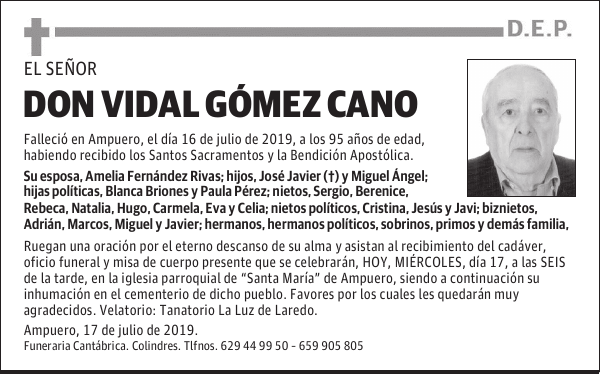 DON VIDAL GÓMEZ CANO