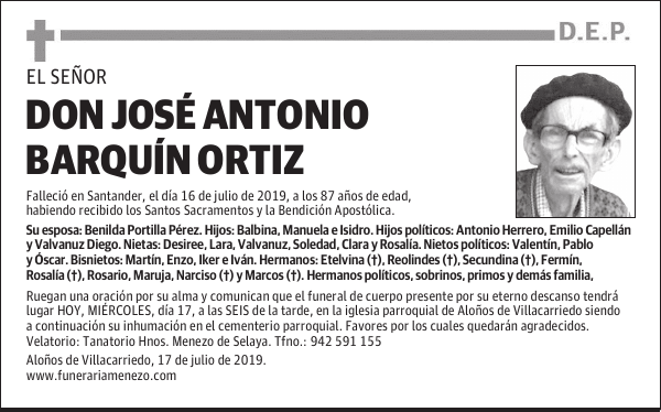 DON JOSÉ ANTONIO BARQUÍN ORTIZ
