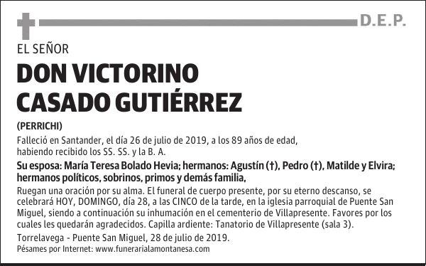 DON VICTORINO CASADO GUTIÉRREZ