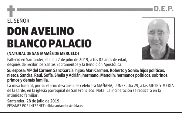 DON AVELINO BLANCO PALACIO