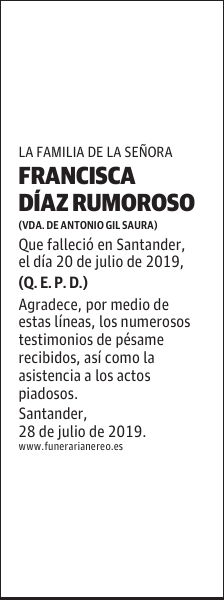 FRANCISCA DÍAZ RUMOROSO