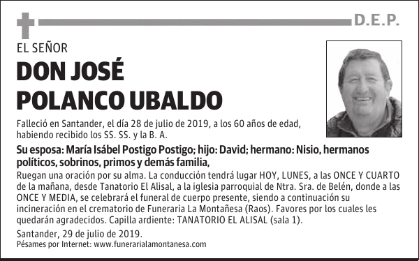 DON JOSÉ POLANCO UBALDO