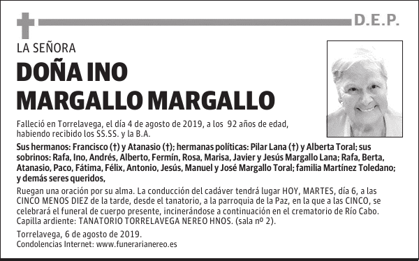 DOÑA INO MARGALLO MARGALLO