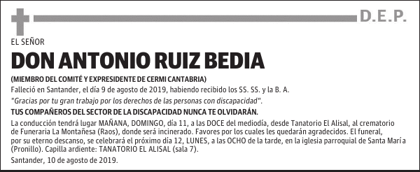 DON ANTONIO RUIZ BEDIA