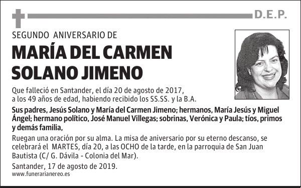 MARÍA DEL CARMEN SOLANO JIMENO