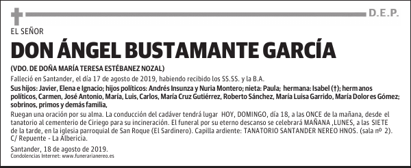 DON ÁNGEL BUSTAMANTE GARCÍA