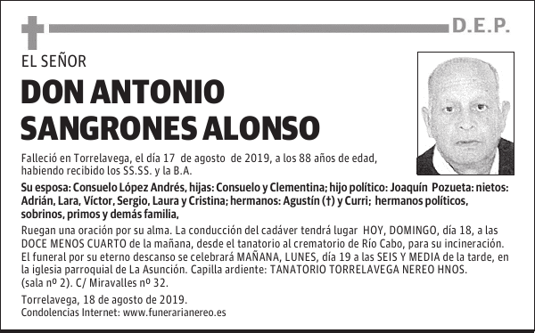 DON ANTONIO SANGRONES ALONSO