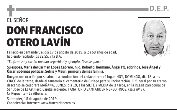DON FRANCISCO OTERO LAVÍN