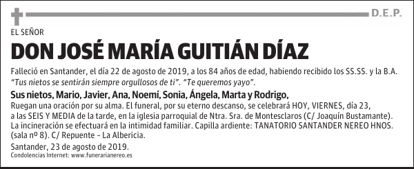 DON JOSÉ MARÍA GUITIÁN DÍAZ