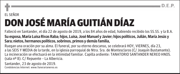 DON JOSÉ MARÍA GUITIÁN DÍAZ