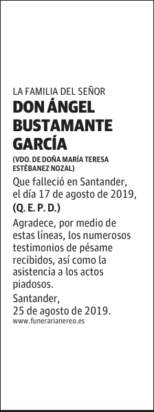 DON ÁNGEL BUSTAMANTE GARCÍA