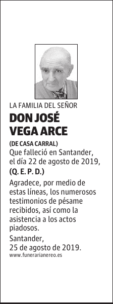 DON JOSÉ VEGA ARCE