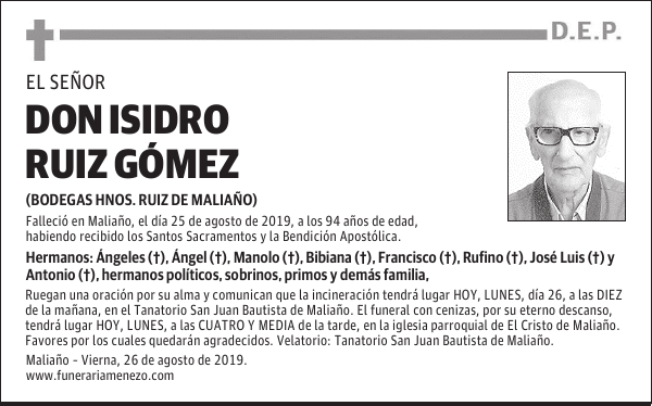 DON ISIDRO RUIZ GÓMEZ