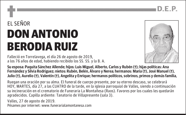 DON ANTONIO BERODIA RUIZ