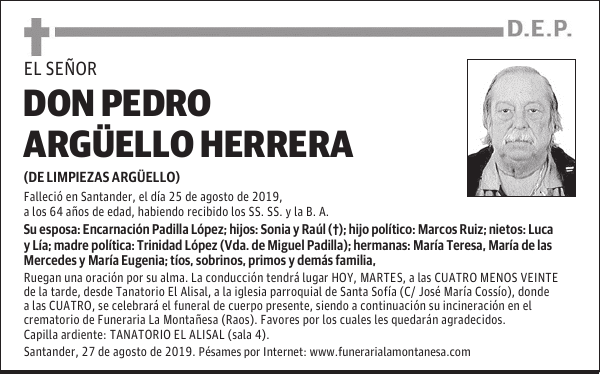 DON PEDRO ARGÜELLO HERRERA