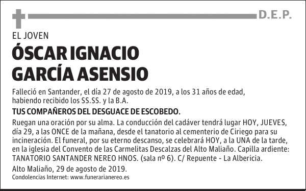 ÓSCAR IGNACIO GARCÍA ASENSIO