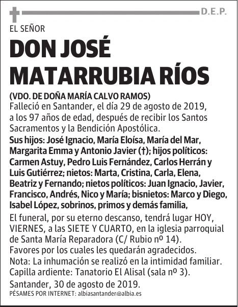 DON JOSÉ MATARRUBIA RÍOS