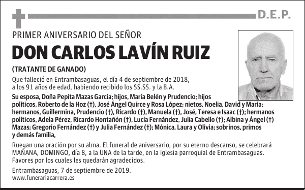 DON CARLOS LAVÍN RUIZ