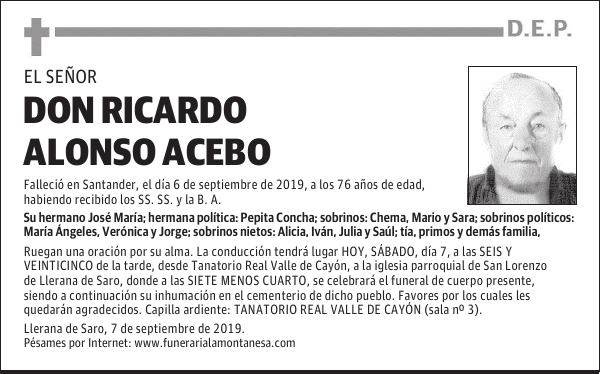 DON RICARDO ALONSO ACEBO